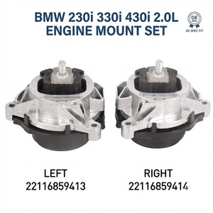 Juego de Soportes de Motor Izquierdo y Derecho para <span class=keywords><strong>BMW</strong></span> 230i <span class=keywords><strong>330i</strong></span> 430i <span class=keywords><strong>2.0</strong></span> 22116859413 22116859414 - Soporte de Transmisión Hidráulico y de Aluminio - Product Image 1