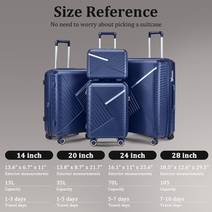 Ready Stock in USA Free Shipping Luggage Sets 4 Piece(14/20/24/28), Expandable Lightweight <b>Suitcase</b> Support Dropshipping - Product Image 2
