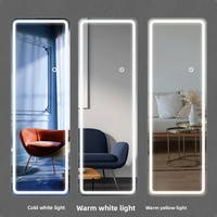 Cermin LED Pintar Model 003 Lampu Peredup Tiga Warna Bentuk Persegi Panjang Desain Minimalis Untuk Rumah Toko Pakaian Ruang Ganti