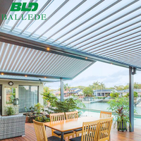 Toit électrique imperméable à l'eau, persiennes automatiques, toit de terrasse, pergola, gazebo