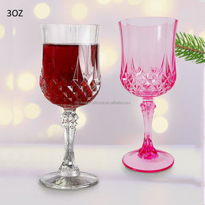 แก้วไวน์พลาสติก PC หนา 3 ออนซ์ แบบไม่แตก สีและโลโก้สั่งทำได้ ชุดแก้วไวน์แดง ไวน์ขาว สำหรับงานปาร์ตี้ บาร์ และใช้ในบ้าน - Product Image 1