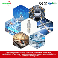 Conectores Circulares Push-Pull Egg Fgg.00/0b/1b/2b/3b de 2 a 30 Pines, 6 Pines, 9 Pines, 12 Pines, Conector Eléctrico de Cableado Automático con Bloqueo Automático