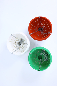 Panier suspendu rond en plastique PP, couleurs rouge, blanc, vert, avec 3 chaînes de suspension, grande taille, vente en gros - Product Image 5