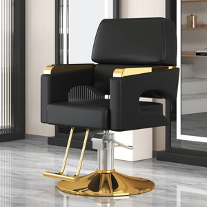 Fauteuil de Barbier Hydraulique Inclinable Nouveau Design Vintage pour Salon de Coiffure et Esthétique - Product Image 2
