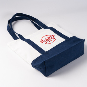 Sac fourre-tout de plage en toile pour femme, grand sac de courses en tissu éponge avec fermeture éclair et logo Trader - Product Image 6