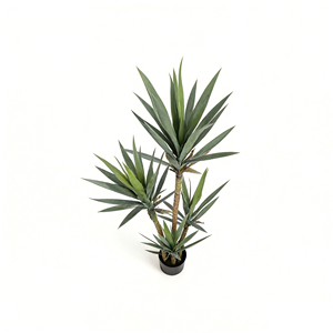 Plante artificielle Yucca <span class=keywords><strong>Elephantipes</strong></span>, faux arbre de Yucca sans épines avec bases de feuilles naturelles, arbre artificiel pour la décoration du salon - Product Image 5