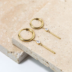 Модные серьги-кольца из титана ASTM F136 с подвесками и шарнирным сегментом для пирсинга ушей, женские украшения для пирсинга - Product Image 5