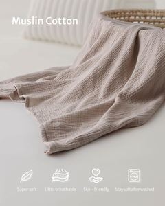 Couverture d'allaitement douce et respirante 100% coton avec sangle de cou réglable, tablier d'allaitement multi-usages - Product Image 6