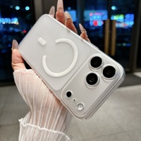 Casing HP Ultra Tipis Matte Frosted Magnetik Transparan Hard PC untuk Iphone 17 16 15 Pro Max 17 Air Pelindung Ponsel
