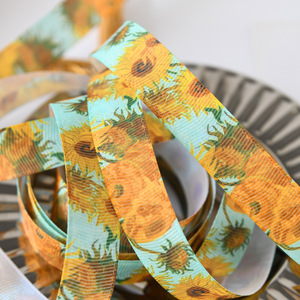Van Gogh Oil Painting Series Satin Ribbon Gift Decoration Floral Bow Nordic Style Printed Ribbon - Product Image 3