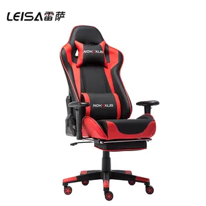 Swivel Gaming Chair Quality PU Leather Gaming Swivel Adjustable Ergonomic PC Computer Game Chair With Foot Rest