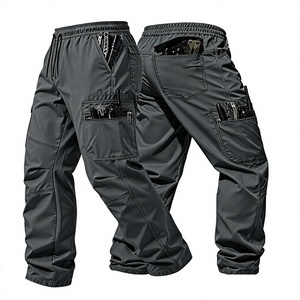 Pantalon cargo pour homme, imperméable, élastique, pour la randonnée, la chasse, pantalon décontracté multi-poches, style vêtements de travail pour homme - Product Image 3