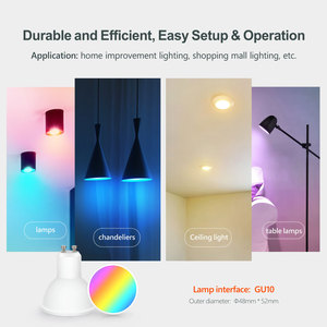 <span class=keywords><strong>Ampoule</strong></span> intelligente WiFi Tuya PST-WFGU10 à design optimisé, 2,4 GHz, GU10, avec assistance vocale, changement de couleur et réglages de minuterie - Product Image 5