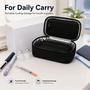 Custom Insulin Cooler Bag Portable Insulated Medical Travel Storage Case with Ice Packs for Diabetic Supplies - Product Image 4