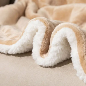 Bán Buôn Giá Rẻ Giá 100% Polyester Siêu Mềm Ném Hai Lớp Ấm Flannel Lông Cừu Sherpa Chăn Ném - Product Image 3