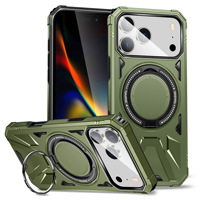 Nouvelle coque de téléphone design pour iPhone 16 Pro/16 Pro Max/16 Plus, support magnétique rotatif pour voiture, coque de protection pour 17 Air
