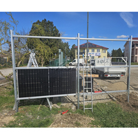 Kit d'installation de panneaux photovoltaïques bifaciaux personnalisés pour clôture, système de ferme solaire à montage vertical au sol, acier galvanisé à chaud