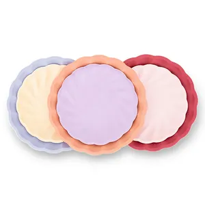 Reliable Cheap Round Custom Colorful Paper Pulp Snack Disposable Paper Plates for Wedding