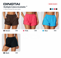 Ensemble deux pièces Dingtai pour femme, col montant, fermeture éclair, veste légère à manches longues et short large pour l'extérieur