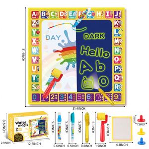 Tapete Mágico de Agua que Brilla en la Oscuridad Zhorya para Niños, 80x80 cm, Tapete de Dibujo Acuático para Niños - Product Image 5