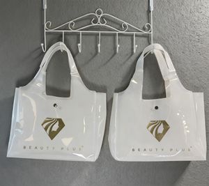 Bolsa de Playa Personalizada Extra Grande con Logotipo Personalizado, Bolsa de PVC Transparente con Correa de Hombro, Impermeable, para Damas de Honor - Product Image 1