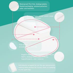 Almohadillas antisudor para axilas superabsorbentes transpirables ultrafinas, superventas, 50 piezas, almohadilla desechable para el sudor sinceresafer - Product Image 5