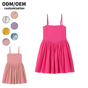 Alla <span class=keywords><strong>moda</strong></span> e alla <span class=keywords><strong>moda</strong></span> abito corto per bambini vivace e vivace Design realizzato in morbido tessuto di cotone per le ragazze - Product Image 1