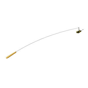 Juguetes plegables sostenibles para gatos con mango de madera, alambre de acero, pluma y varilla larga, divertidos, resistentes a mordeduras y arañazos para jugar con gatos. - Product Image 3