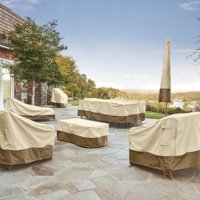 Sofá de patio resistente al agua de 58 pulgadas/Loveseat/cubierta de banco para muebles de exterior