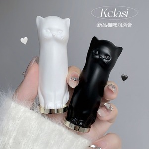 Katzenlippenbalsam schwarz weiß kätzchenfarben anti-trocknung riss entfernen trockene haut verblassen lippenleisten student feuchtigkeitsspendende klare lippenstiftbasis - Product Image 1