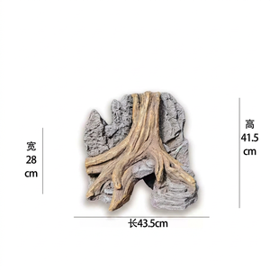 Panneau de fond de terrarium en résine 3D personnalisable avec plateforme de basking et grotte pour la décoration des terrariums de dragons barbus et de geckos - Product Image 3