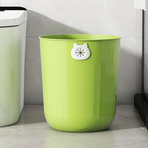 Poubelle cylindrique pour usage domestique en intérieur, salle de bain, salon, toilettes, grande poubelle sans couvercle à ouverture supérieure - Product Image 3