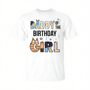 T-shirt assorti pour papa de la fête des anniversaires, design bleu pour les amoureux des chiens - Product Image 2