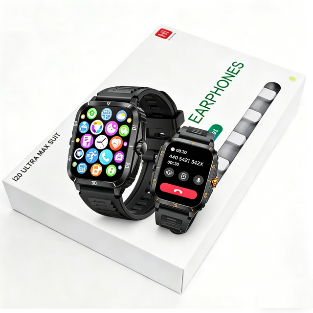Factory Wholesale I20 Ultra Max 10in1 Smart Watch Set 49MM 2.3 Inch Big Screen 7 Straps Waterproof with Earbuds Smartwatch Set