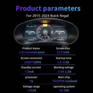 Panel de Instrumentos para Buick Regal Opel Insignia 2016-2024, Pantalla LCD Completa, Velocímetro GPS, Cabina Virtual - Product Image 5