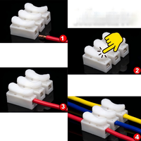 Terminal SMD 3P beige cuivre 2052, à brancher, pour LED sur substrat aluminium, usage industriel, connexion rapide, compatible reflow, PA9T