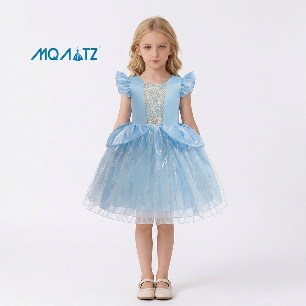 blue velvet movie dress Girls Christmas Dress Princess of Arendelle Elsa the Snow Queen Costume Dress main image 0