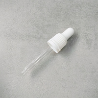 Bouchon compte-gouttes inviolable blanc/noir 18/410 pour flacon d'huile essentielle, avec anneau de sécurité