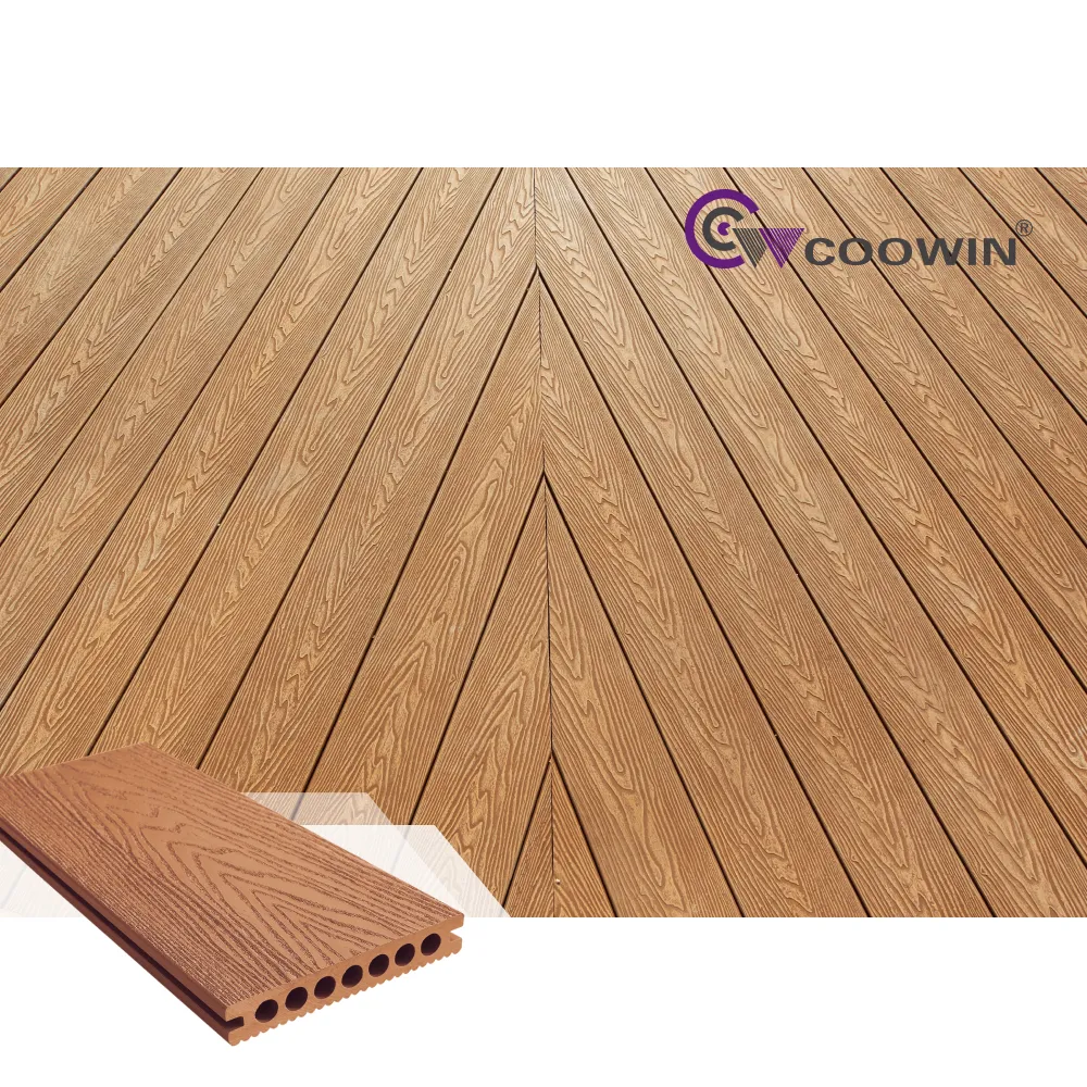 coowin matte finish balcony wpc decking floor for park outdoor decking deck