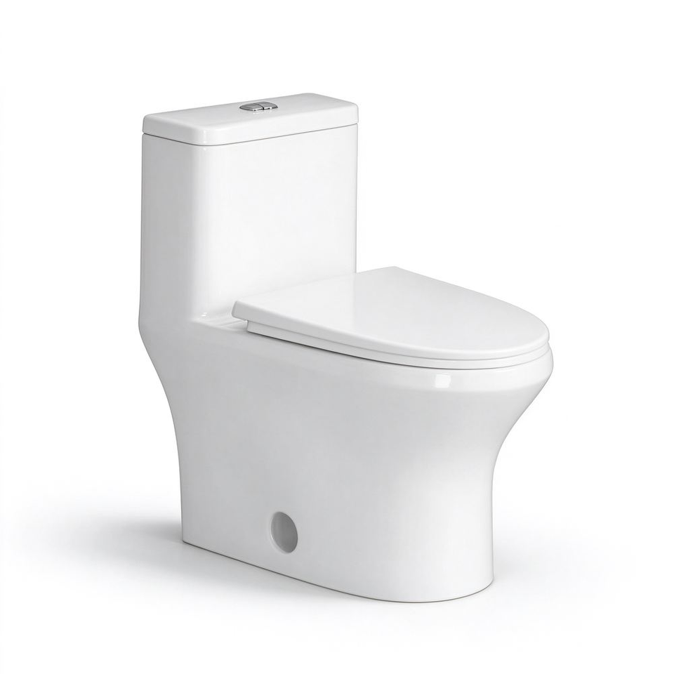 High Quality One Piece Toilet Ceramic Siphon Vortex S Trap 300mm Rough ...