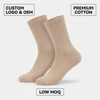 Chaussettes en coton à rayures vintage avec logo personnalisé OEM, vente en gros, unisexe, style rétro, chaussettes tricotées décontractées, faible MOQ
