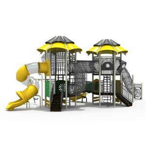 Ocean Series Square Wooden Top Quality <strong>Outdoor</strong> Playground <strong>Playhouse</strong> with Slide - Product Image 1