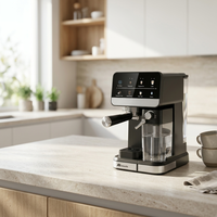 Cafetera Espresso Automática para el Hogar con Sistema de Preparación Programable, Molinillo Eléctrico y 20 Bares de Presión