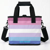 Sac isotherme pliable Bear Rainbow pour le travail, le camping, étanche et anti-fuite avec bandoulière