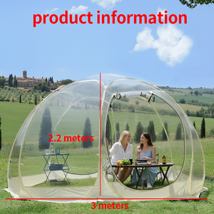 Dôme géodésique, <span class=keywords><strong>tente</strong></span> pop-up, maison à bulles transparente, auvent en forme d'igloo, imperméable en PVC, gazebo familial, serre de jardin, abri pour le camping en plein air - Product Image 6