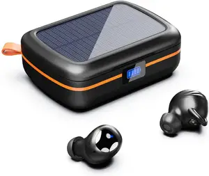Eshine-auriculares inalámbricos para dispositivos móviles, audífonos tws con Bluetooth 2022, impermeables con carga solar, 5,0