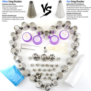 Russian Piping Nozzle Set 88pcs Stainless Steel Flower Shape Cake Decorating Birthday Supplies - Product Image 3