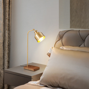 American Retro All-Copper Table <b>Lamp</b> Simple Creative Warm Classic for Living Room Bedroom Bedside <b>Study</b> Office Ceramic Body Oval - Product Image 1