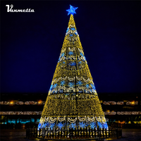 Arbre de Noël artificiel géant de 30 pieds, pré-éclairé, avec LED en spirale, grand arbre commercial à structure robuste, pré-éclairé, de qualité supérieure, pour décoration extérieure