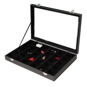 Boîtes de rangement rectangulaires en gros pour colliers et bracelets, présentoirs à bijoux, organiseurs de bagues élégants avec couvercle à boucle - Product Image 2
